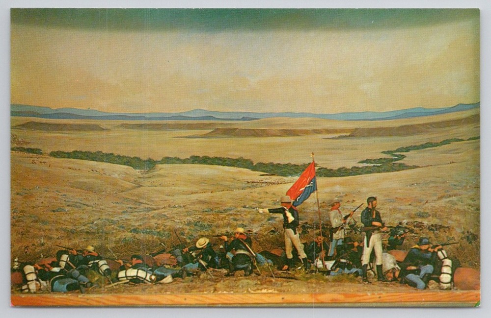 Custer Diorama Postcard - Battlefield National Monument Montana Ektachrome