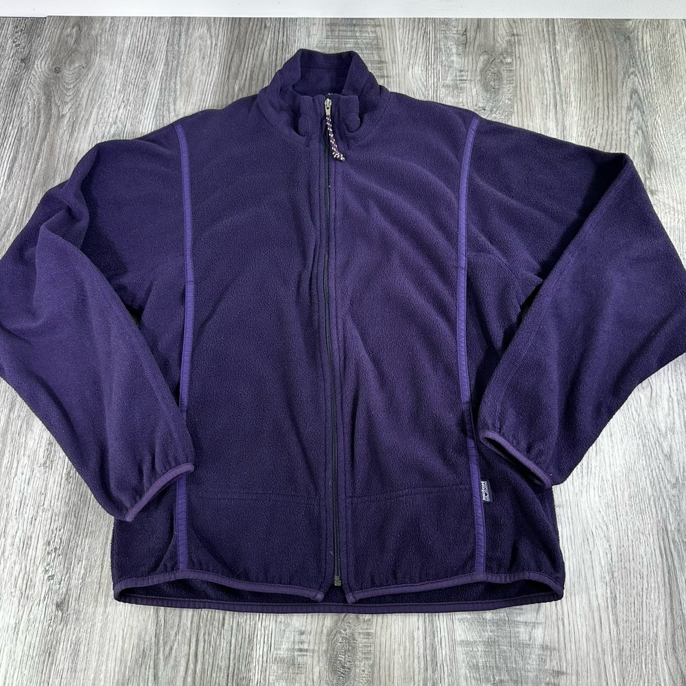 Vintage Patagonia Womens Fleece Jacket Size Medium Purple Full Zip Made In USA