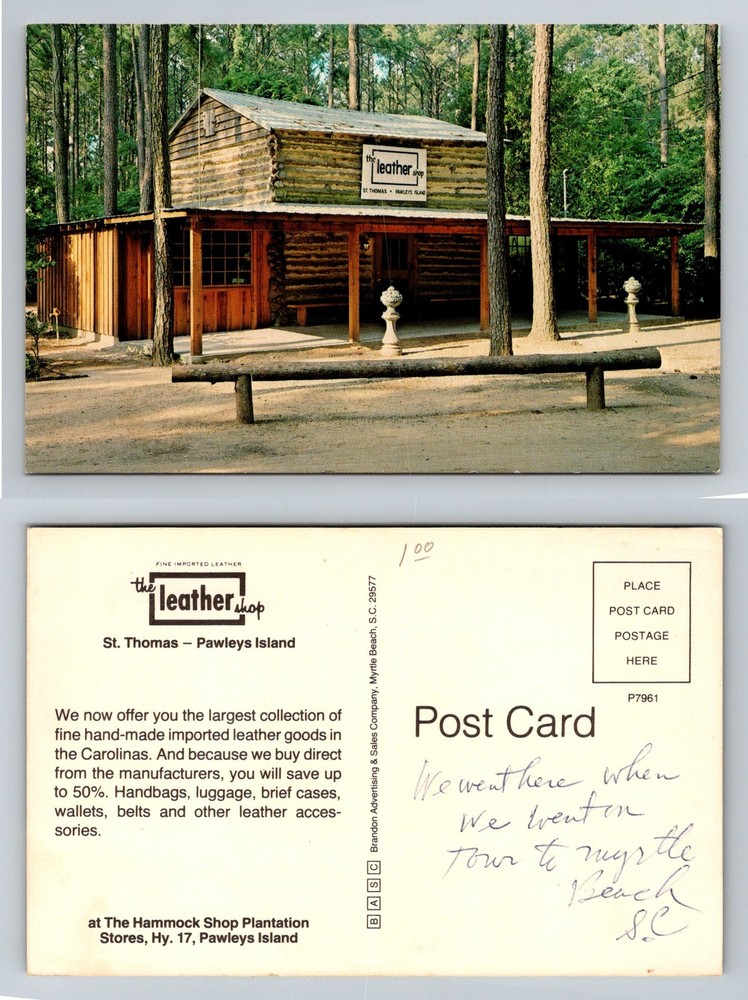 Pawleys Island, SC-South Carolina, The Leather Shop Plantation Vintage Postcard