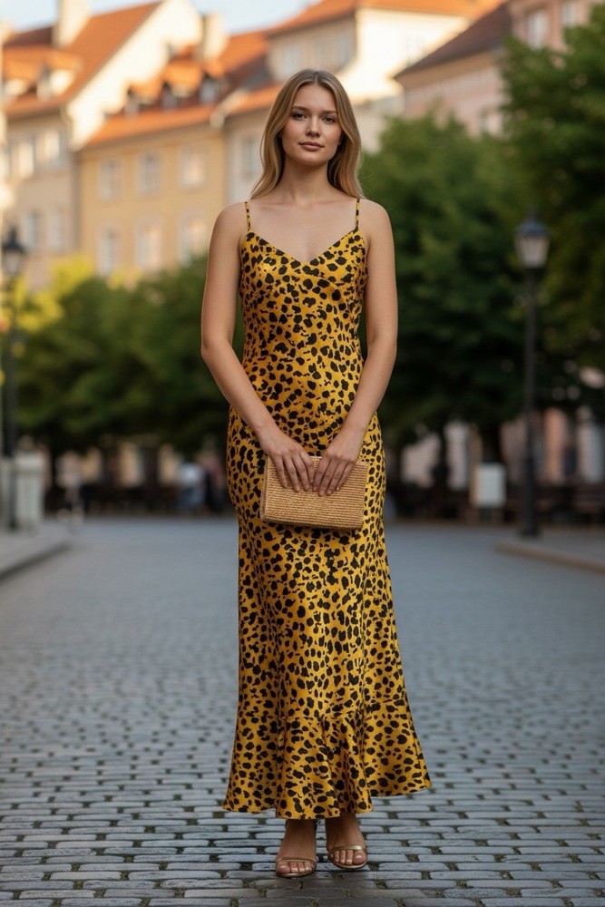 Saloni Mimi-B Fil Coupé Silk-Blend Chiffon Midi Dress Size US 4