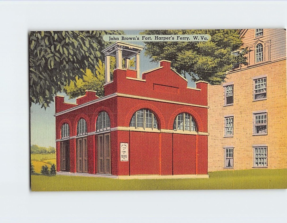 Postcard John Brown's Fort Harpers Ferry West Virginia USA