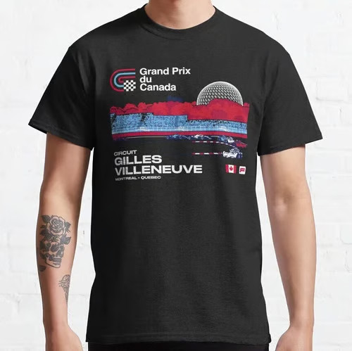 HOT!! Canadian Grand Prix Montreal Canada Racing Retro T-Shirt, Size -5XL