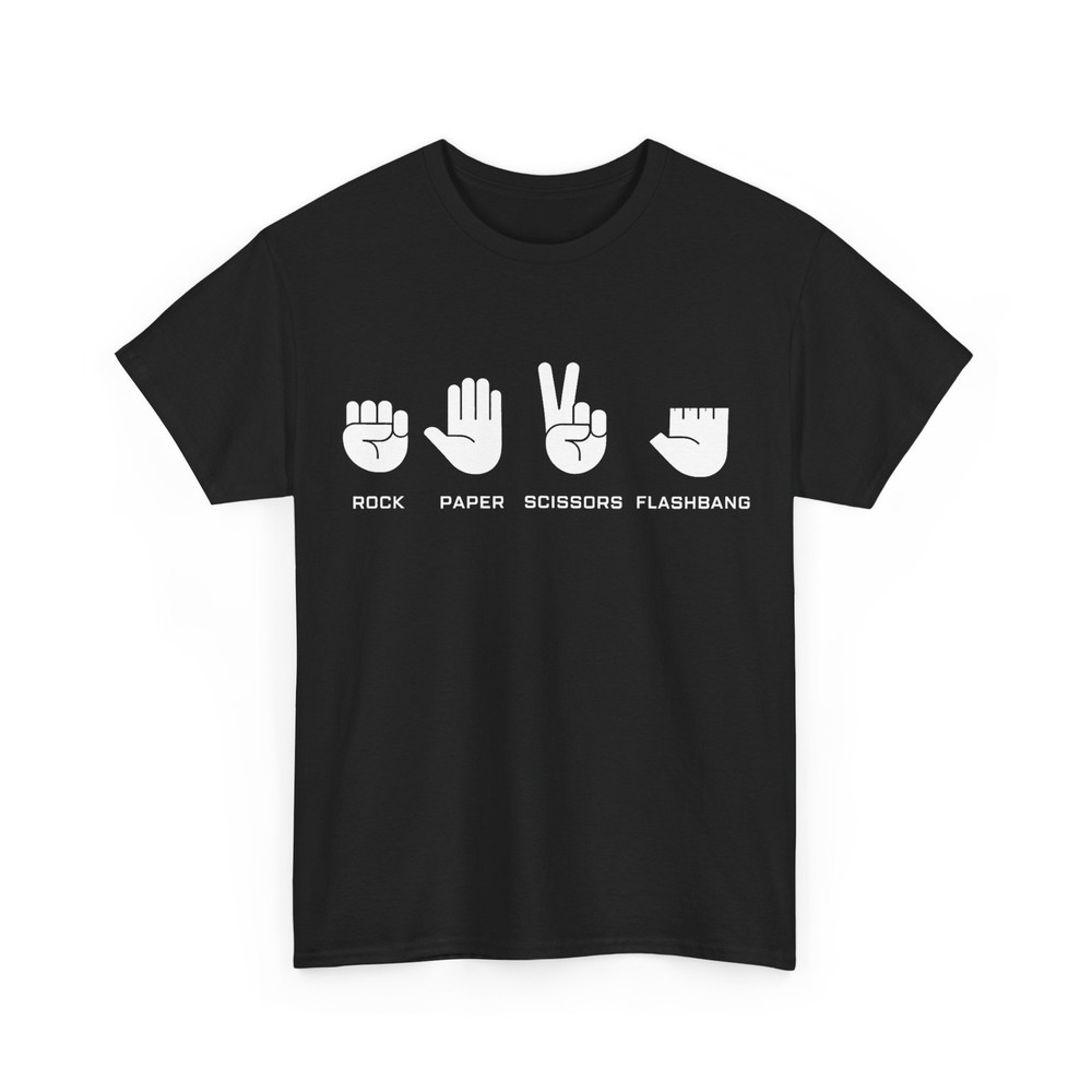 Rock Paper Scissors Flashbang T-Shirt, Gamer Meme Women Men Shirt