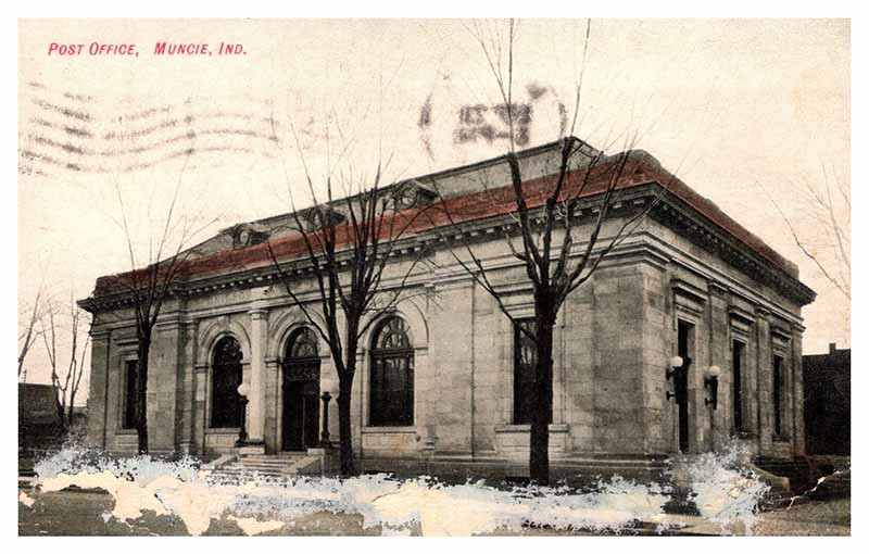 Postcard BUILDING SCENE Muncie Indiana IN a/01 AP7008