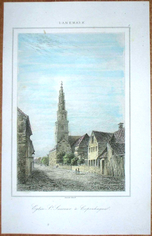 1846 print CHURCH OF OUR SAVIOUR, COPENHAGEN, DENMARK, #8