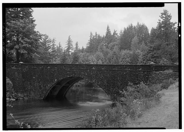 Photo:Eagle Creek Bridge Oregon 1900s Stone Arch Bridge Forest River