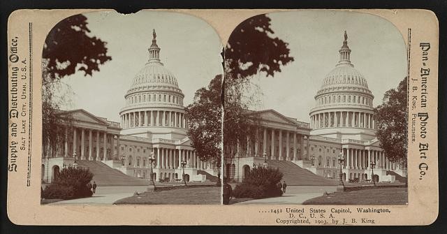 Photo:Washington DC United States Capitol 1903 Stereoview Photo Card
