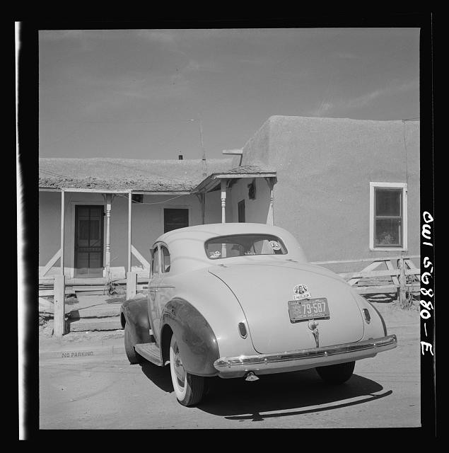 Photo:1930s Adobe House Vintage Car Santa Fe New Mexico Street Scene
