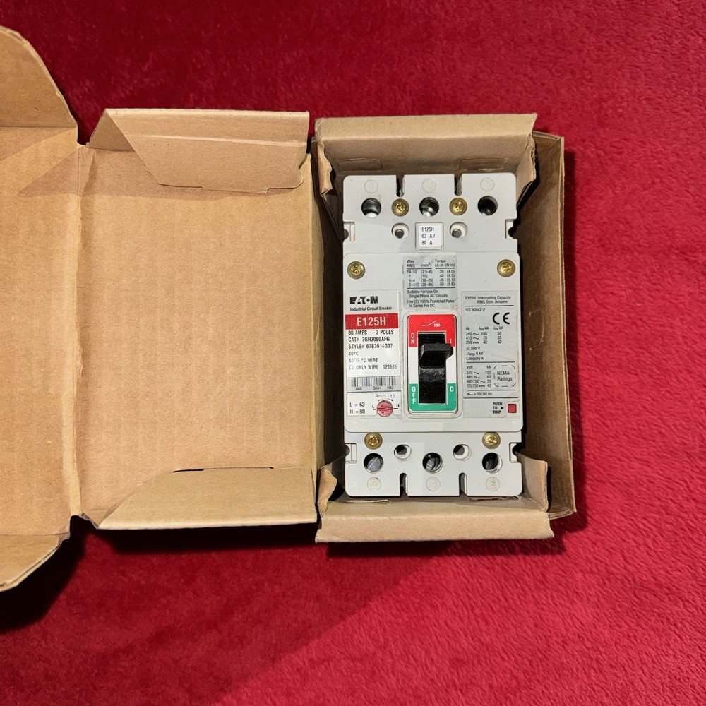 Industrial Circuit Breaker EGH3080AFG 80 Amp 3 Pole