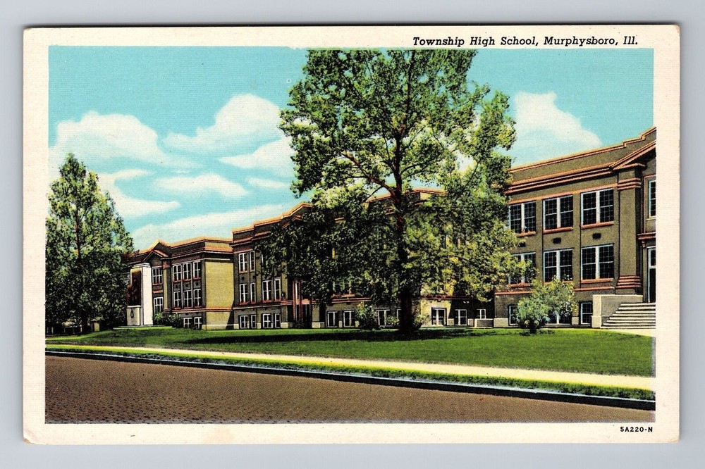 Murphysboro IL-Illinois, Township High School, Vintage Postcard