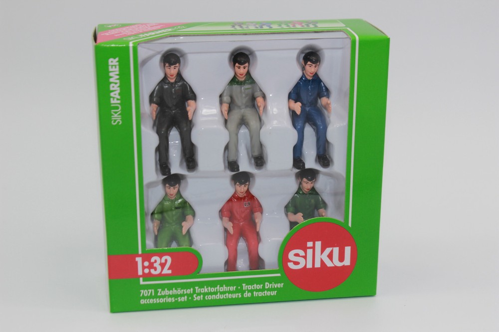 Siku 7071 Accessory Set Tractor Driver Fendt Claas John Deere Deutz 1:32 New OVP