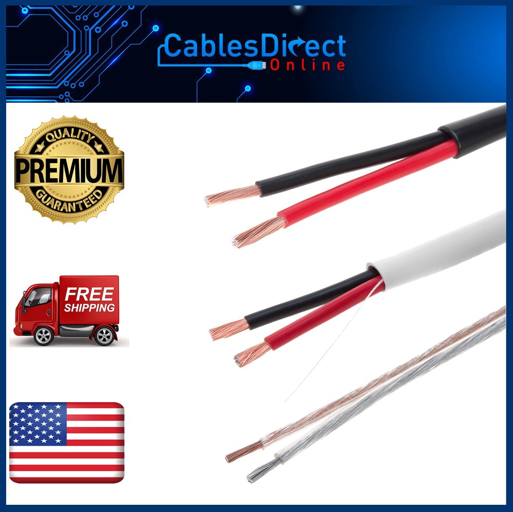Bulk Speaker Cable In Wall Cl2 / Outdoor 12AWG 14AWG 16AWG 250ft 500ft Lot