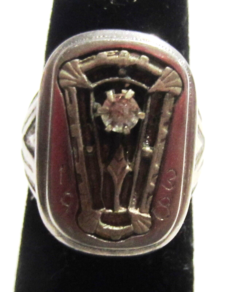 1938 Class Ring With Diamond .925