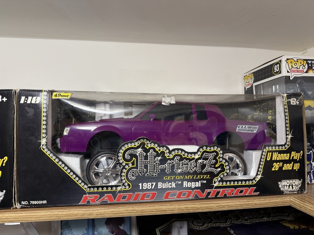 MOTOR Max HI-RISERZ 1:10 RC CAR 87 BUICK REGAL IN BOX RARE VINTAGE PURPLE