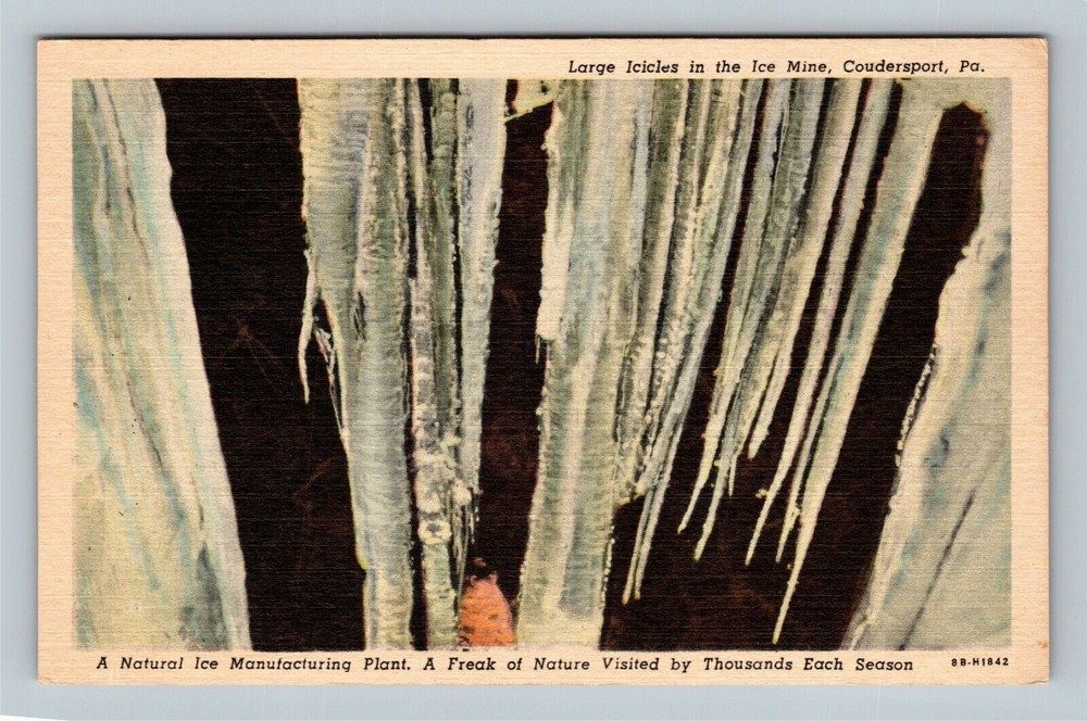 Icicles Ice Mine Summer Natural, Coudersport Pennsylvania Vintage Postcard