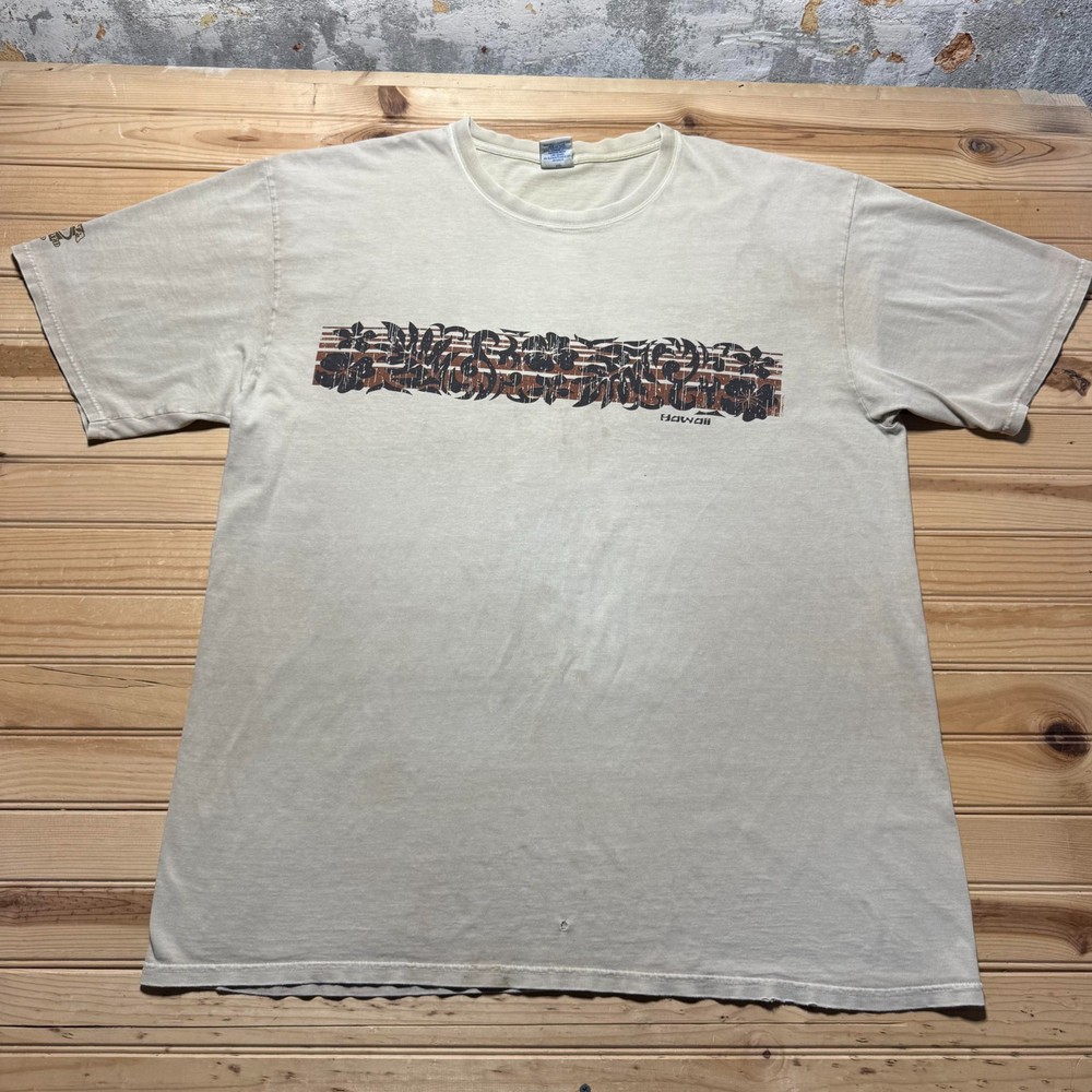 Vintage 90s Hawaii Floral Kona Coffee Dyed Graphic Souvenir T-Shirt Men's - XXL