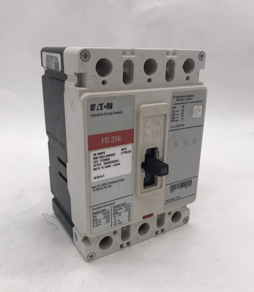 HOUSTON STOCK EATON FD3050 TYPE FD 50 AMP 600V REFURBISH FREE 2 DAY AIR BUY NOW