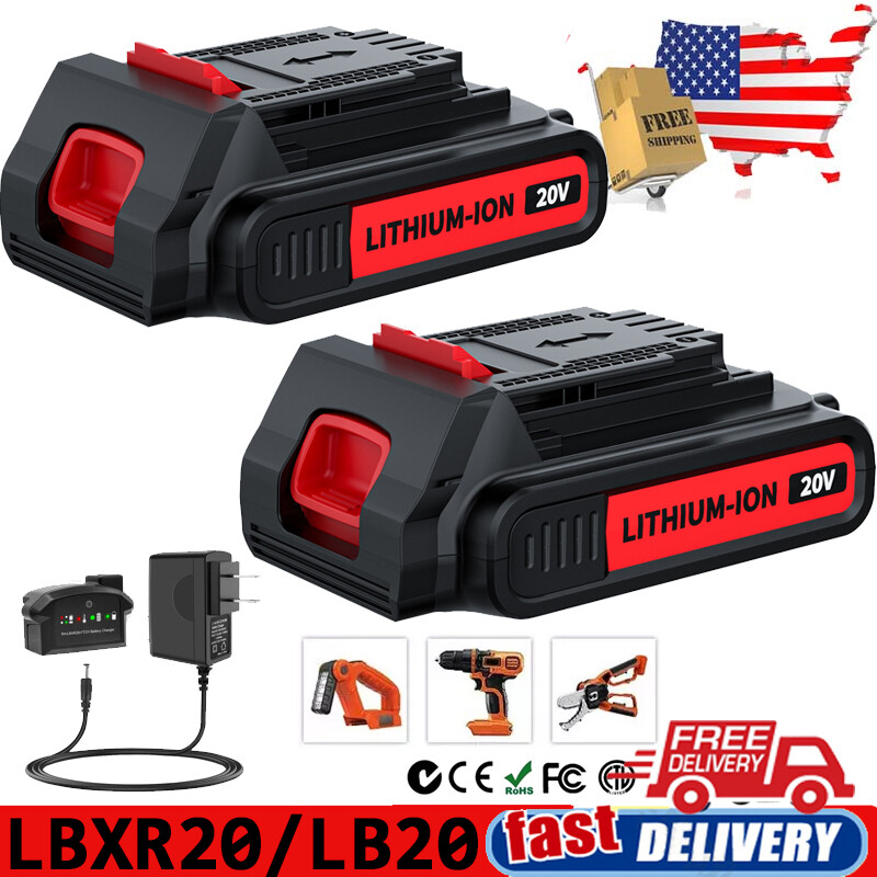 20V 3.8Ah Li-Ion Battery for Black+Decker LBXR20 LB20 LHT2220 CHH2220 US