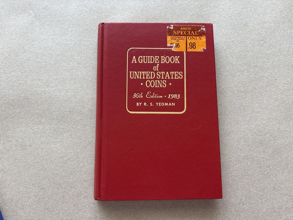 Vintage 80s Guide Book of United States Coins, R. S. Yeoman, Hardcover, 1983