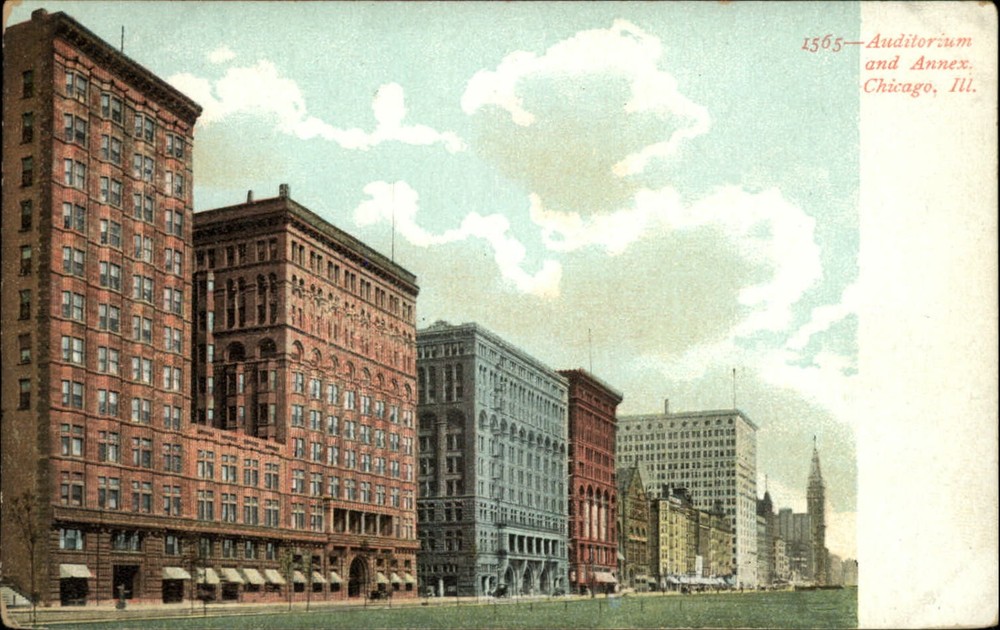 Chicago Illinois ~ Auditorium and Annex ~ UDB c1905 postcard