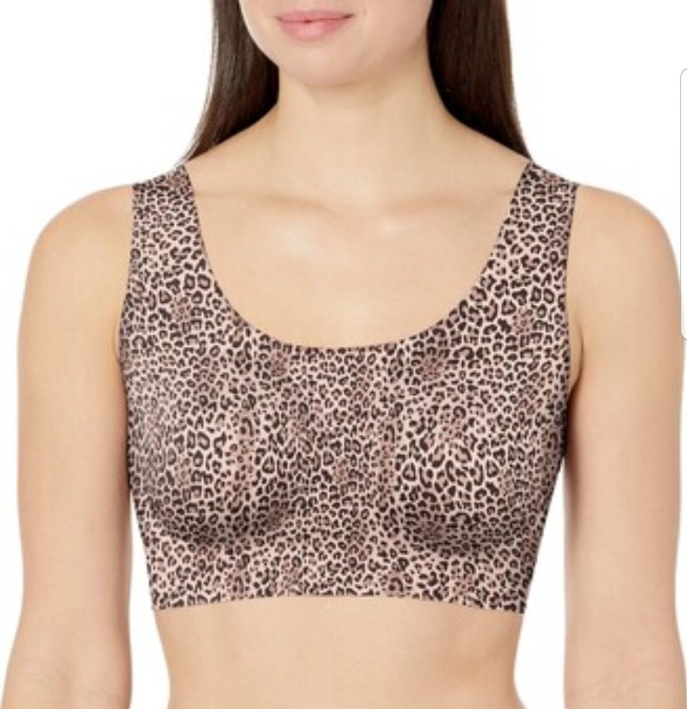 NWT Bali Cool Comfort Revolution Wireless Bra Leopard Print Womens Plus Size 3X