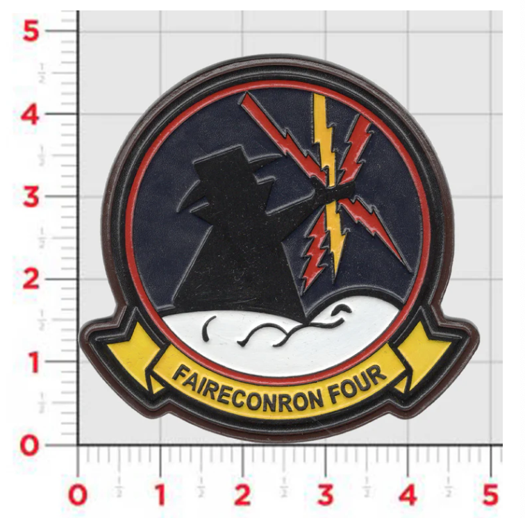 NAVY VQ-4 SHADOWS COLOR LEATHER PATCH