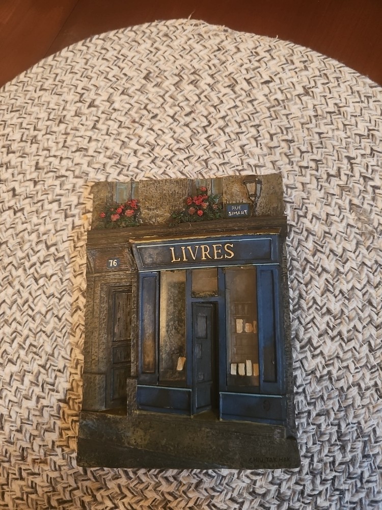 Chiu Tak Hak Resin Paris France Store Fronts Livres 3D Wall Hanging Wall Art