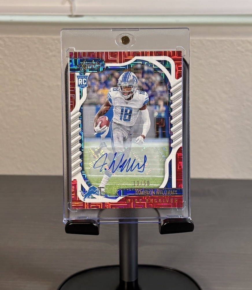 Jameson Williams 2022 Panini Absolute /50 Rookie Red Squares Spectrum Auto SP📈