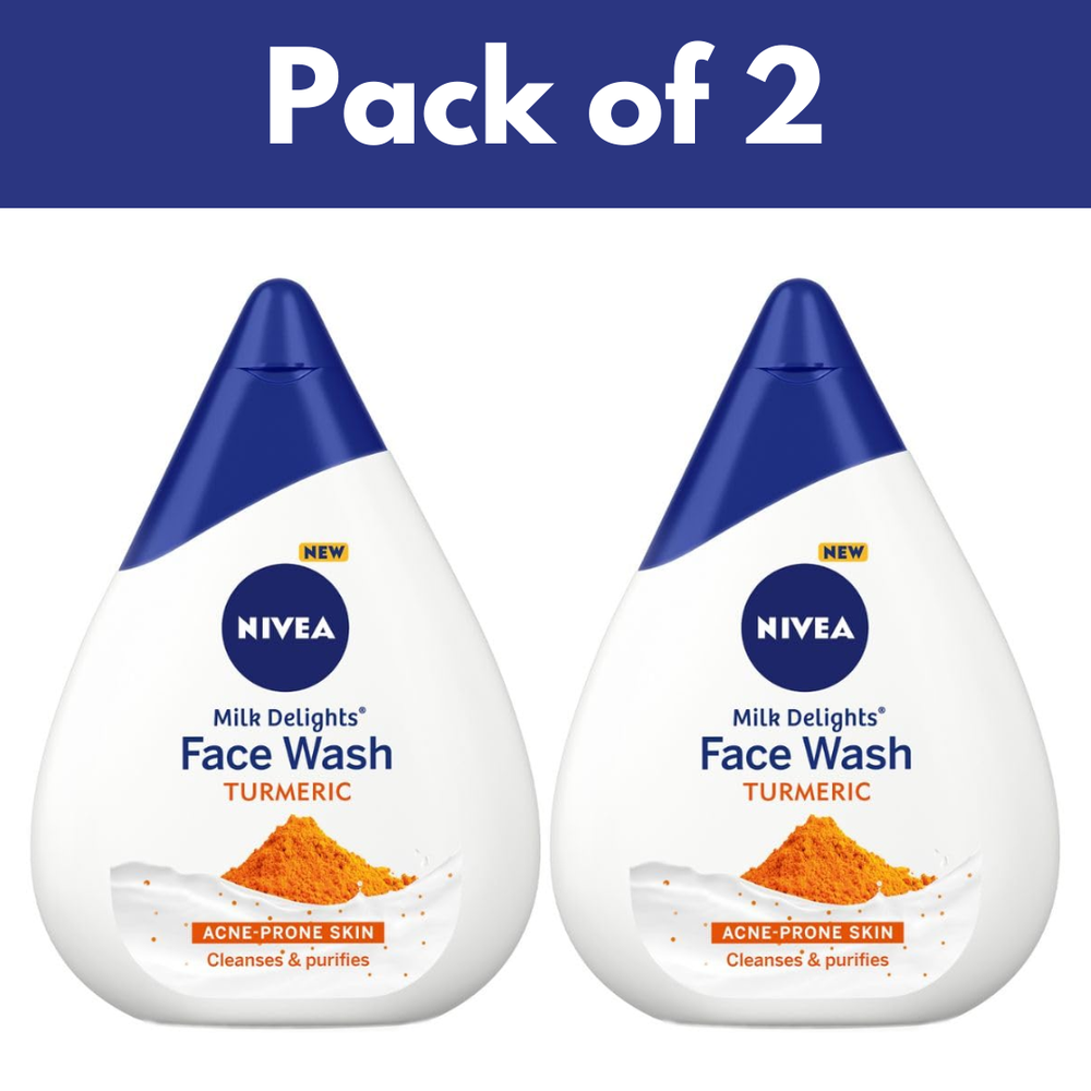 NIVEA Milk Delights Turmeric Face Wash 100ml with Milk Reduces 9 Skin Concerns
