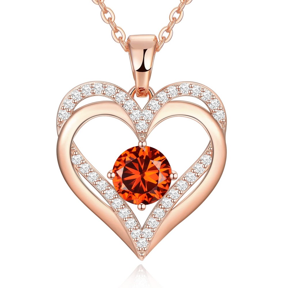 Birthday Gifts for Wife Necklace for Women Heart Birthstone Necklaces Gifts f...