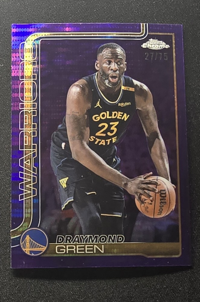 2025-26 Topps Chrome Basketball Draymond Green #234 Purple Pulsar /75 Warriors