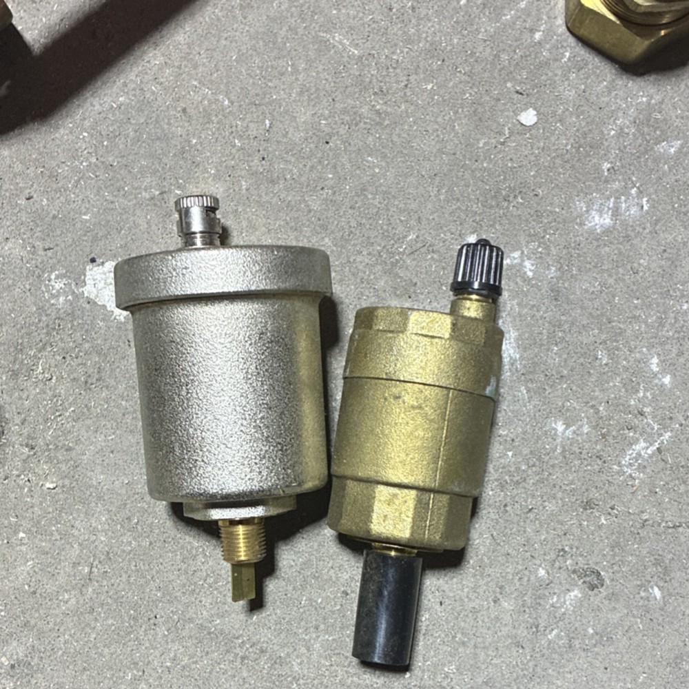 Manual Air Vent Valves Brass Silver Lot of 2 for Water Air System Plumbing HVAC