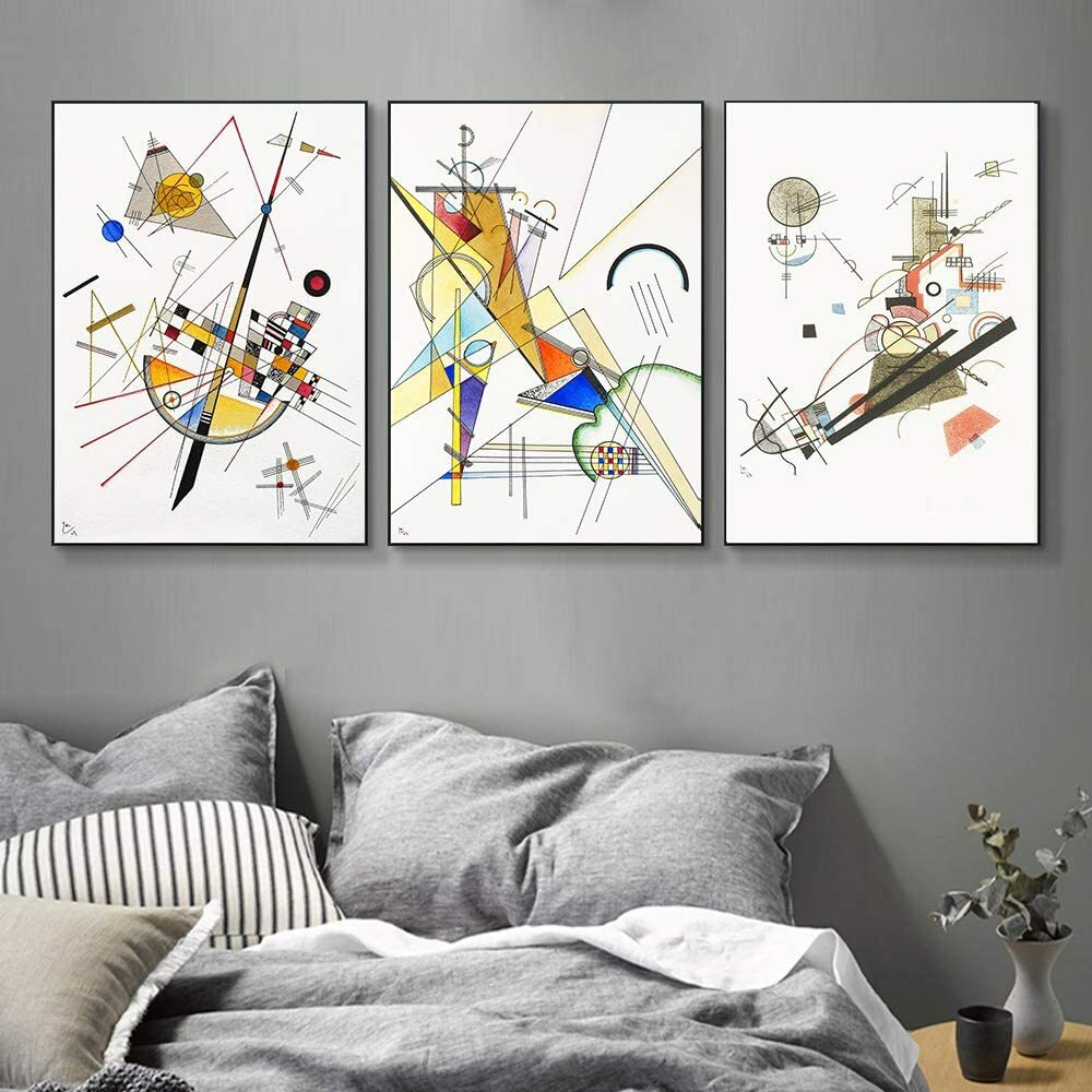 Framed Wall Art Combo Painting 3PCS by Wassily Kandinsky Home Decor 20