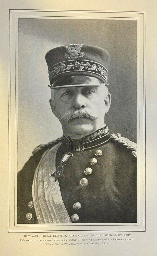 1900 Vintage Magazine Illustration Lieutenant General Nelson A. Miles