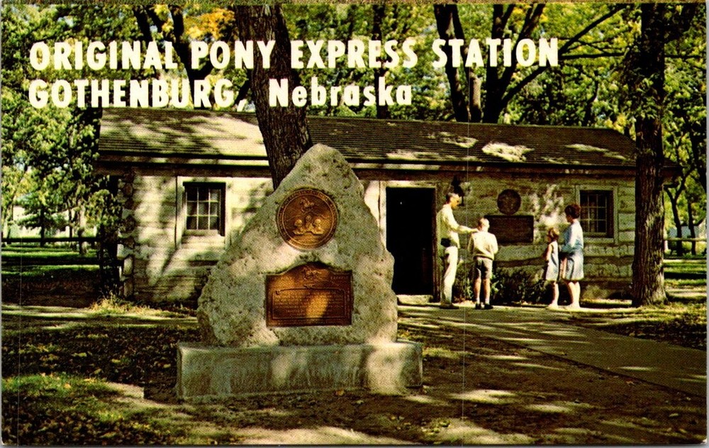 1950s Historic Pony Express Station Gothenburg Nebraska Vintage Postcard