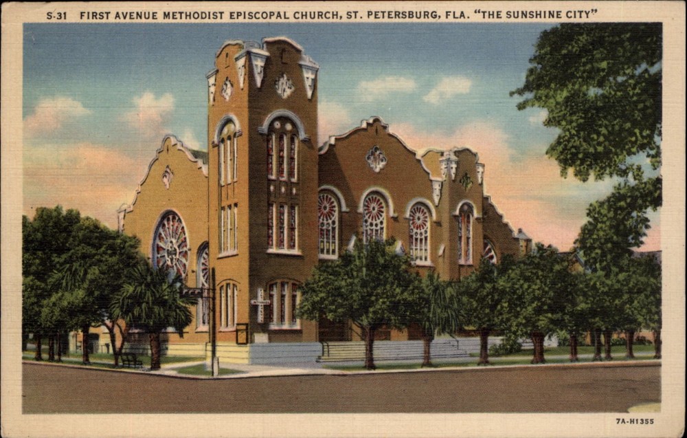First Avenue Methodist Episcopal Church St Petersburg FL Sunshine City PC w836