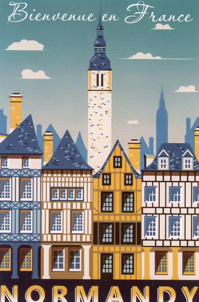 Welcome to France, from Normandy (Address Side Blank) -New POSTCARD