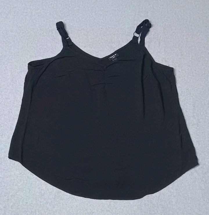 Torrid Sophie Chiffon Swing Cami Tank Top Womens Size 1 Black Camisole Plus Size