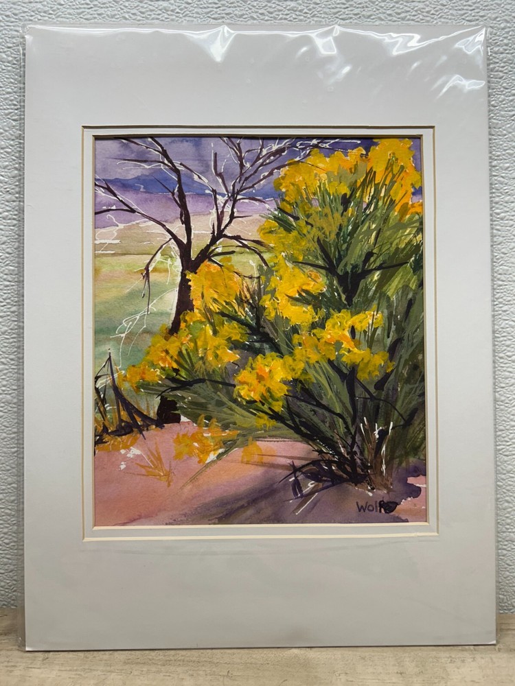 Fine Art Aquarell Autumn Painting Singed By Mary Hansen Wolfe 16
