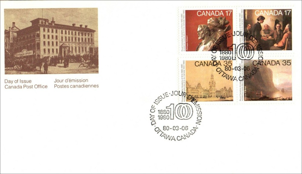 Canada 1980 Royal Canadian Academy of Arts FDC First Day Cover-image