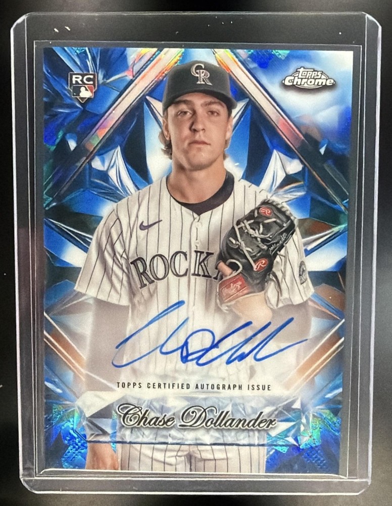 Chase Dollander 2025 Topps Chrome Update Baseball Sapphire Selections Auto