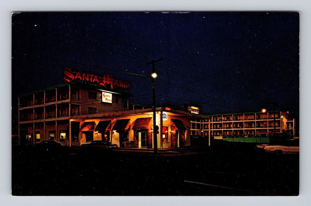 Ocean City MO-Missouri, The Santa Maria Motor Hotel, Advertise Vintage Postcard