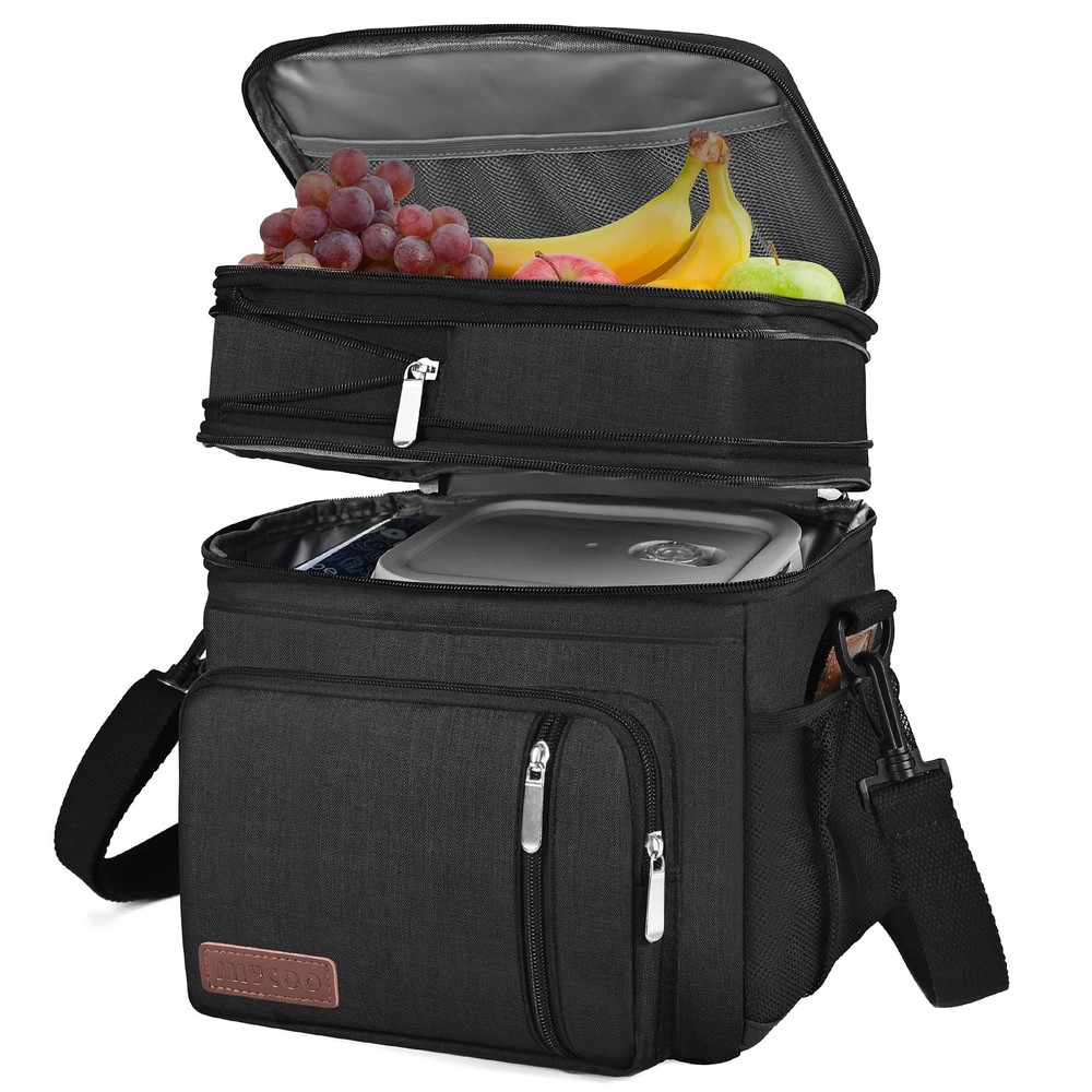 MlYCOO Lunch Bag & Lunch Box for Men Women Double Deck, Leakproof insulated S...
