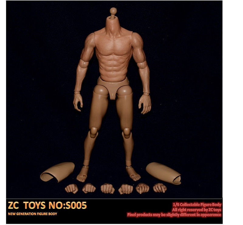 ZC TOYS 1:6 Narrow Shoulder Muscular Male Action Figure Body 12