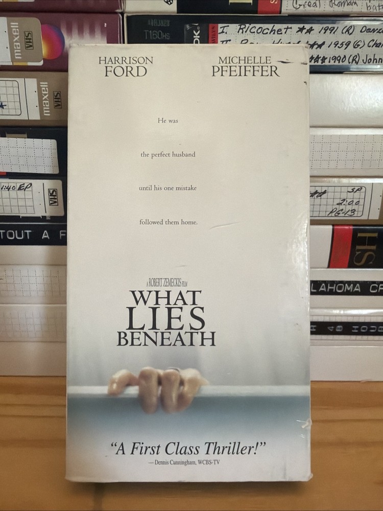 What Lies Beneath (VHS 2000) Thriller Harrison Ford Michelle Pfeiffer