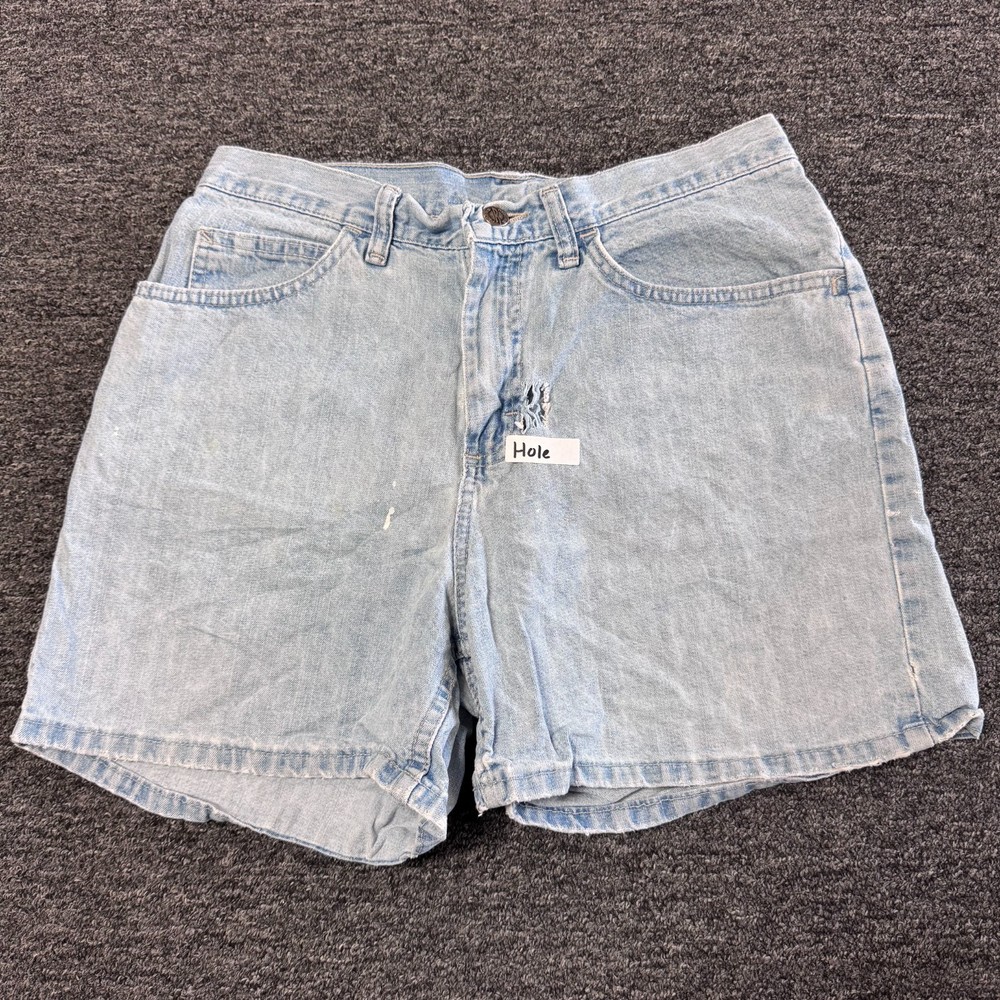 Vintage 90s Lee Riders Skater Retro Denim Shorts Womens - Size 10 Blue Thrashed