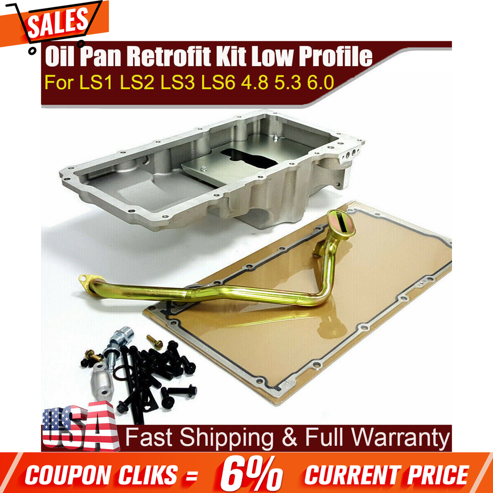 Fits GM LS Retro Fit Oil Pan Low Profile LS1 LS2 LS3 Aluminum, Pick Up, Gasket