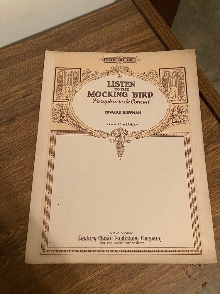 Vintage Sheet Music - Listen to the Mocking Bird