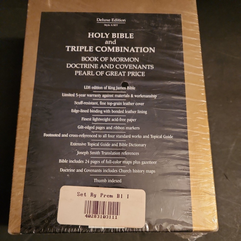 Vintage Lds Holy Bible & Triple Combination Leather Bound Indexed Deluxe Set Nos
