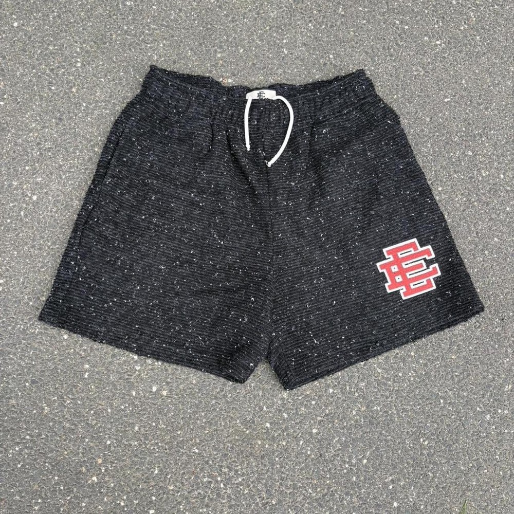 [EE0000161] MENS ERIC EMANUEL EE BOUCLE SHORT COTTON FW21 size large black red